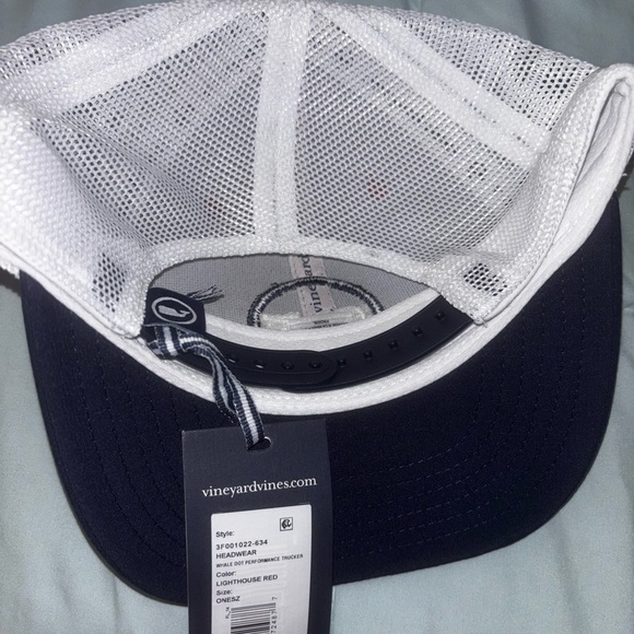 Vineyard Vines Red and Navy Mesh Cap - Picture 2 of 2